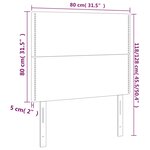 vidaXL Têtes de lit 2 Pièces Crème 80x5x78/88 cm Tissu