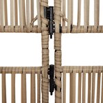 vidaXL Cloison de séparation 3 panneaux beige résine tressée