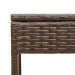 vidaXL Chaise longue avec auvent et table marron résine tressée