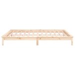 vidaXL Cadre de lit à LED 140x190 cm bois massif