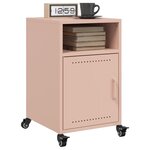 vidaXL Table de chevet rose 36x39x59 cm acier