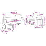 vidaXL Ensemble de canapés 3 Pièces avec coussins Gris foncé Tissu
