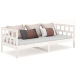 vidaXL Lit de jour blanc bois de pin massif 80x200 cm
