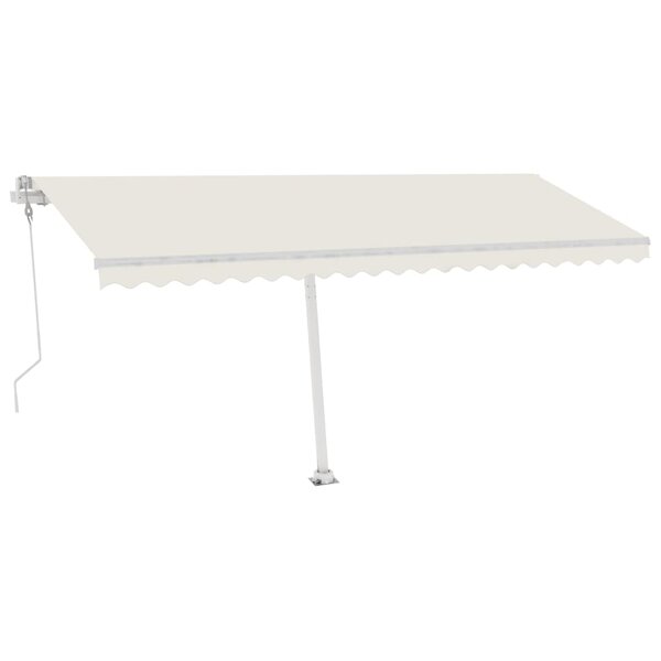 vidaXL Auvent automatique sur pied 500x300 cm Crème