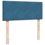 vidaXL Sommier à lattes de lit et matelas Bleu foncé 120x200cm Velours