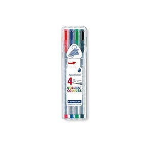 Etui Chevalet de 4 Fineliner Triplus 0,3 mm Assortis STAEDTLER