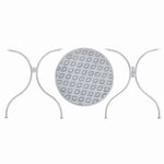 vidaXL Ensemble de bistro 3 Pièces acier blanc grisâtre