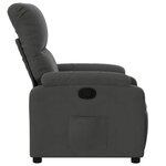 vidaXL Fauteuil inclinable gris foncé tissu microfibre