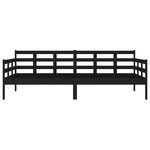 vidaXL Lit de jour noir bois de pin massif 90x200 cm