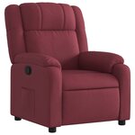 vidaXL Fauteuil inclinable Rouge bordeaux Tissu