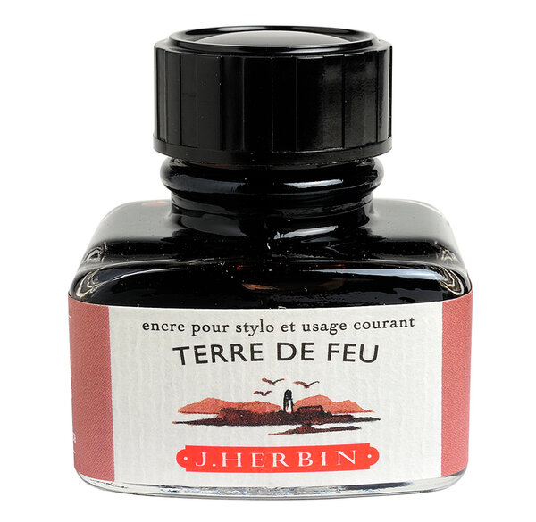 Encre traditionnelle à stylo en flacon 'D' 30ml Terre de feu HERBIN