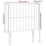 vidaXL Tête de lit avec oreilles Rose 93x16x118/128 cm Velours