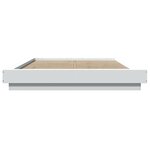 vidaXL Cadre de lit Blanc 120x190 cm bois d'ingénierie