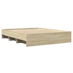 vidaXL Cadre de lit sans matelas chêne sonoma 150x200 cm