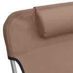 vidaXL Chaises longues pliables lot de 2 marron textilène et acier