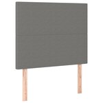 vidaXL Sommier à lattes de lit et matelas Gris foncé 90x190 cm Tissu