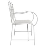 vidaXL Banc Blanc Métal 103 5 x 59 x 89 cm Durable Banc d'extérieur