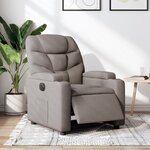 vidaXL Fauteuil inclinable électrique Taupe Tissu