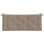 vidaXL Coussins de banc jardin lot de 2 taupe 120x50x7 cm tissu Oxford