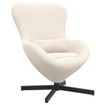 Fauteuil suspendu vidaXL en tissu velouté crème