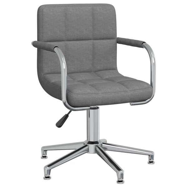Chaise fauteuil siège pivotante de bureau informatique étude clair tissu gris 02_0024113