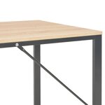 vidaXL Bureau d'ordinateur Noir et chêne 120x60x73 cm