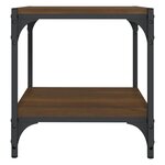 vidaXL Meuble TV Chêne marron 40x33x41 cm Bois d'ingénierie et acier