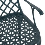 Chaises de jardin vidaXL empilables 4 Pièces vert en aluminium moulé