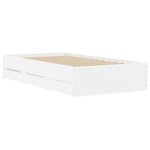 vidaXL Cadre de lit avec tiroirs blanc 90x200 cm bois d'ingénierie
