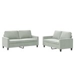 vidaXL Ensemble de canapés 2 Pièces avec coussins Gris clair Velours