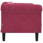 vidaXL Canapé à 2 places rouge bordeaux velours