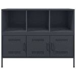 vidaXL Buffet anthracite 100 5x39x79 cm acier laminé à froid