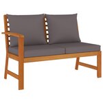 vidaXL Ensemble à manger de jardin 4 Pièces coussins Bois acacia
