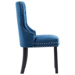 vidaXL Chaises à manger lot de 4 bleu velours