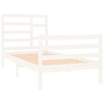 vidaXL Cadre de lit Blanc Bois massif 90x190 cm Simple