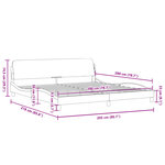 vidaXL Cadre de lit sans matelas crème 200x200 cm tissu