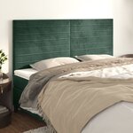 vidaXL Têtes de lit 4 Pièces Vert foncé 80x5x78/88 cm Velours