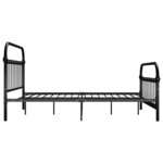 vidaXL Cadre de lit sans matelas et tête de lit noir 160x200 cm métal
