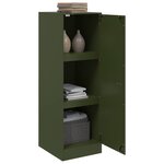 vidaXL Buffet vert olive 34 5x39x107 cm acier