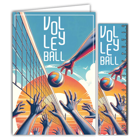 Carte VOLLEYBALL avec Enveloppe 12x17 5cm Pour sportif sportive volleyeur volleyeuse champion ou supporter d'une équipe - Collection Passion Sports des Jeux Olympiques - Fabriqué en France