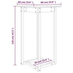 vidaXL Table de bar 60x60x110 cm Bois massif de pin