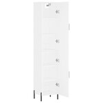 vidaXL Buffet haut Blanc 34 5x34x180 cm Bois d'ingénierie