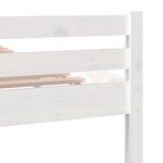 vidaXL Cadre de lit Blanc Bois massif 150x200 cm Très grand