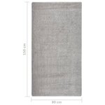 vidaXL Tapis shaggy antidérapant Gris clair 80x150 cm