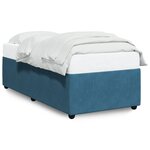 vidaXL Cadre de lit bleu 80x200 cm velours