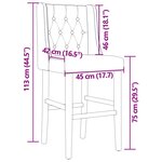 vidaXL Chaises de bar lot de 2 bois massif d'hévéa et tissu