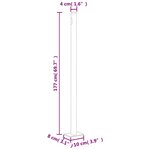 vidaXL Auvent latéral rétractable de patio 180x600 cm Noir