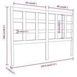 vidaXL Tête de lit Marron miel 145 5x4x100 cm Bois massif de pin