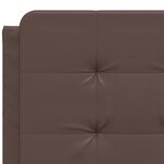 vidaXL Lit avec matelas marron 120x200 cm similicuir