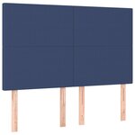 vidaXL Cadre de lit avec tête de lit Bleu 140x190 cm Tissu